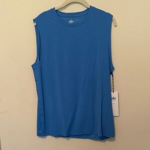 ALO Yoga Men’s Primary Blue Idol Performance Muscle Tee